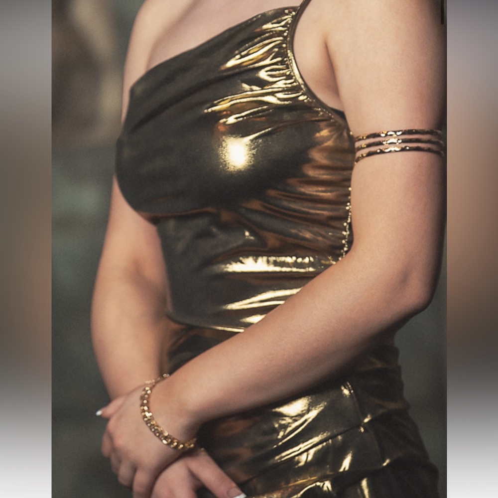 SHEIN Gold bodycon dress